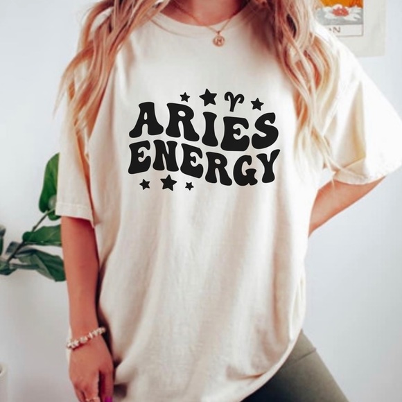 NEW Comfort Colors Aries Energy Graphic Tee Shirt S-4X - Picture 2 of 7